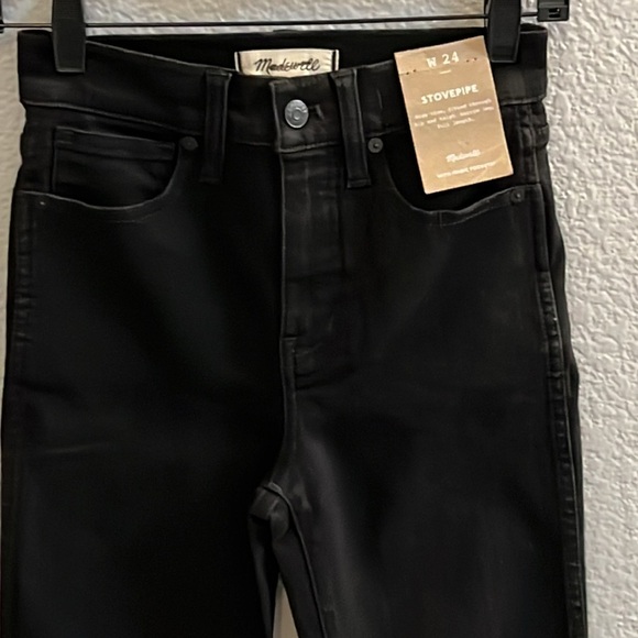Madewell Black Stovepipe Jeans Size 24 - Picture 8 of 13
